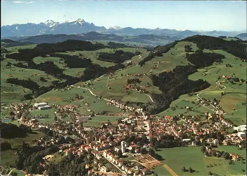 Heiden AR Panorama mit Altmann und Saentis Fliegeraufnahme / Heiden /Bz. Vorderland