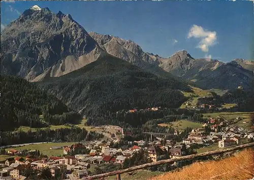 Scuol Tarasp Vulpera mit Pisocgruppe Kat. Scuol