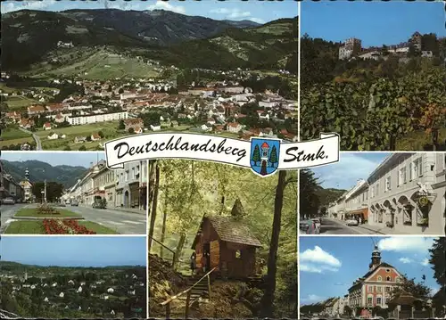 Deutschlandsberg Gesamtansicht Burg Hauptplatz Klause Rathaus Kat. Deutschlandsberg