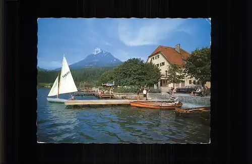 Fuschl See Salzkammergut Bootspartie Cafe Restaurant Leitner Kat. Fuschl am See