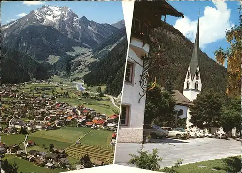 Mayrhofen Zillertal Fliegeraufnahme Dorfpartie mit Kirche Kat. Mayrhofen