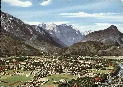 Bad Reichenhall Panorama mit Predigtstuhl Loferer Steinberge Muellner Horn Kat. Bad Reichenhall