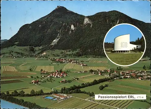 Erl Tirol Fliegeraufnahme mit Kranzhorn Passionsspielhaus Kat. Erl