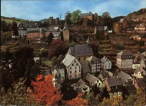 Monschau Ortsansicht mit Burg Kat. Monschau