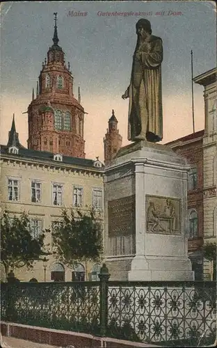 Gutenberg Johannes Buchdruck Denkmal Mainz / Druckereigewerbe /