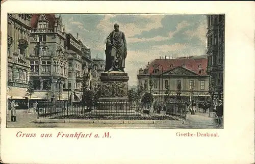 Goethe Johann Wolfgang von Denkmal Frankfurt am Main Kat. Dichter