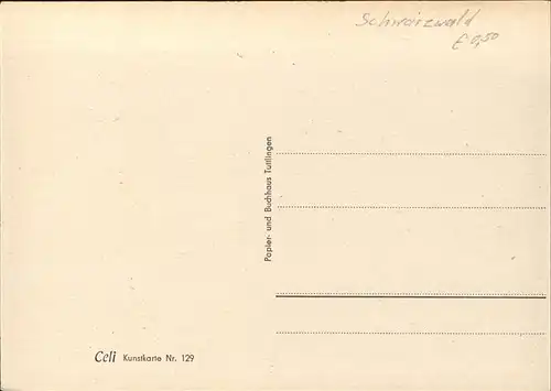 Schwarzwaldhaeuser Celi Kunstkarte Nr. 129 Kat. Gebaeude und Architektur