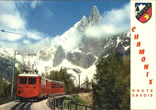 Eisenbahn Montenvers Aiguille du Dru Chamonix Mont Blanc  Kat. Eisenbahn
