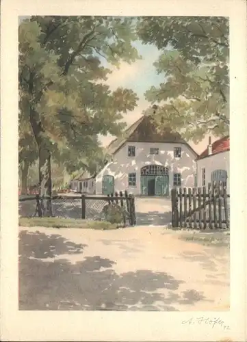 Kuenstlerkarte Nr. 32 1 A. Hoefer Niedersachsenhaus Kat. Kuenstlerkarte