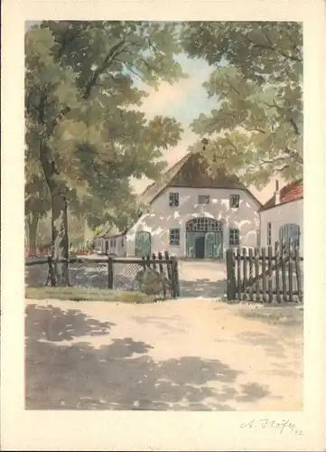 Kuenstlerkarte A. Hoefer Nr. 32 1 Niedersachsenhaus Kat. Kuenstlerkarte