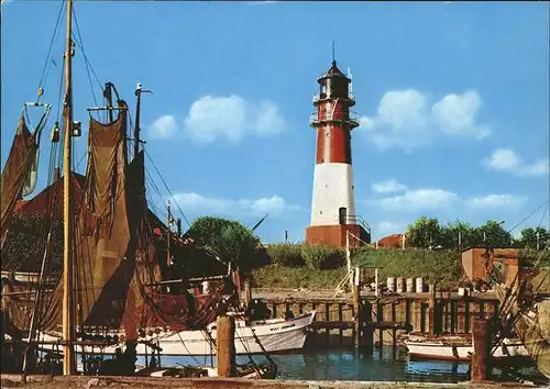 Leuchtturm Lighthouse Buesum Segelboote Kat. Gebaeude