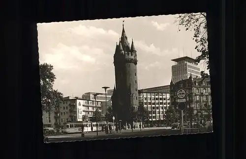 Strassenbahn Eschenheimer Turm Frankfurt am Main  Kat. Strassenbahn