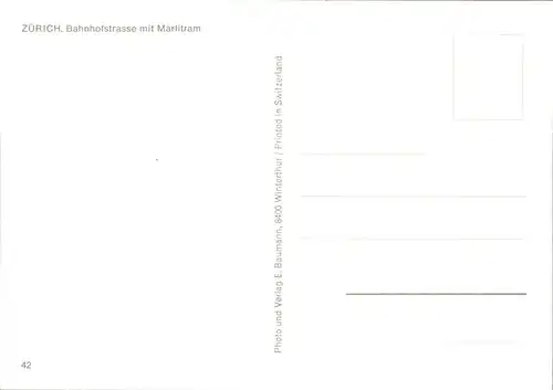 Strassenbahn Zuerich Maerlitram Bahnhofstrasse Weihnachten Kat. Strassenbahn