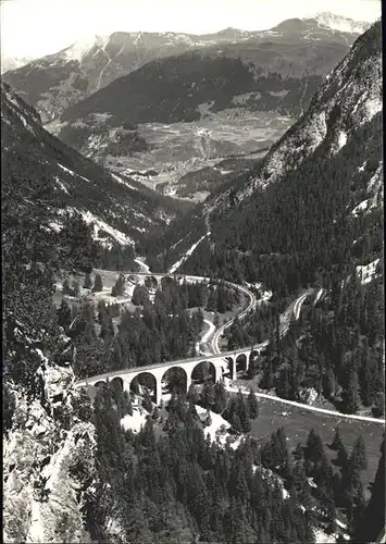 kk34405 Viadukte Viaduc Berguen-Preda Kategorie. Bruecken Alte Ansichtskarten