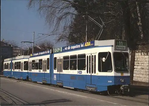 Strassenbahn Stadt Zuerich  Kat. Strassenbahn