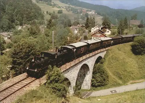 Lokomotive DVZO Dampfzug Boelviadukt Bauma  Kat. Eisenbahn