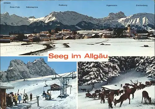 Sessellift Hirsche Seeg im Allgaeu Rossberg  Kat. Bahnen