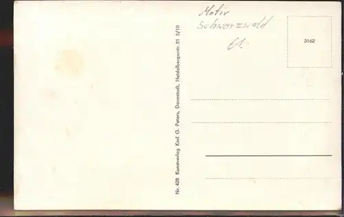Liederkarte O Schwarzwald o Heimat Schwarzwaldhaus Ludwig Auerbach  Kat. Musik