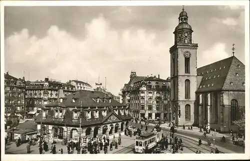 Strassenbahn Frankfurt am Main Hauptwache Katharinenkirche Kat. Strassenbahn