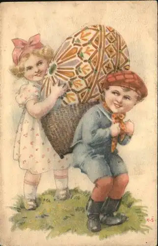 Ostern Easter Paques Kinder K. Simunka Tschechoslowakei / Greetings /
