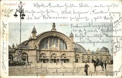 Bahnhof Frankfurt am Main Pferd Kat. Eisenbahn