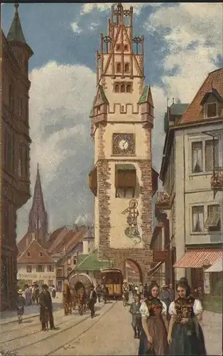 Hoffmann Heinrich Nr. 6 Freiburg Schwabentor Kat. Kuenstlerkarte