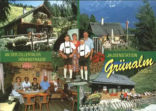 Zillertal Jausenstation Gruenalm Zillertaler Hoehenstrasse Kat. Regionales