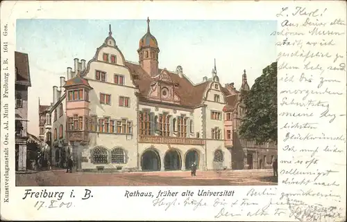 Lunakarte Nr. 1641 Freiburg i. B. Rathaus alte Universitaet