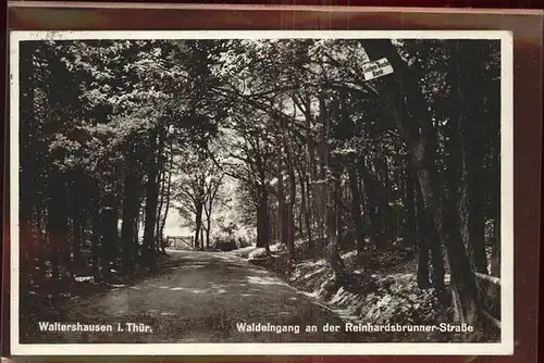 Waltershausen Gotha Waldeingang Reinhardsbrunner Strasse Kat. Waltershausen