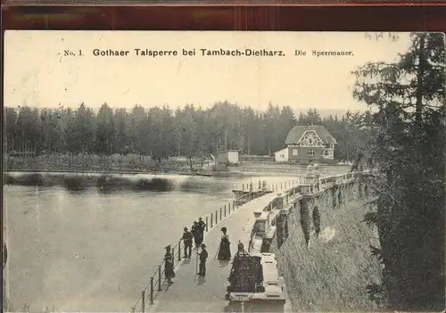 Tambach Dietharz Gothaer Talsperre Sperrmauer Kat. Tambach Dietharz