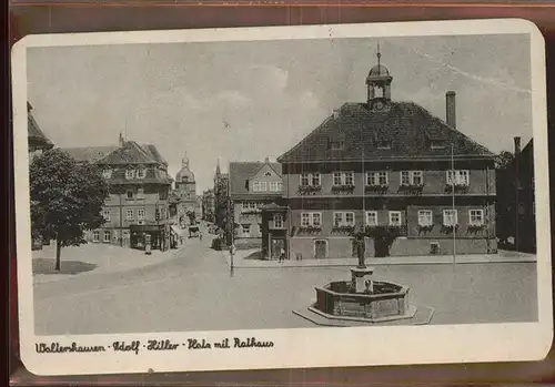 Waltershausen Gotha Rathaus Brunnen Kat. Waltershausen