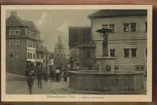 Waltershausen Gotha Markt Nikolaustor Kat. Waltershausen
