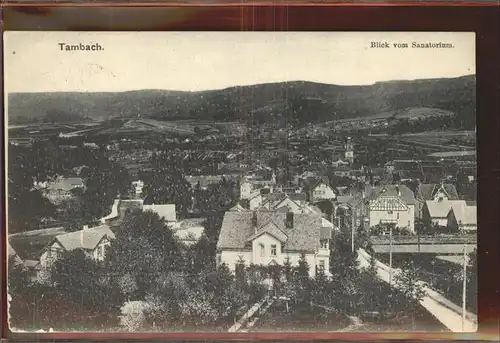 Tambach Dietharz Blick vom Sanatorium Kat. Tambach Dietharz