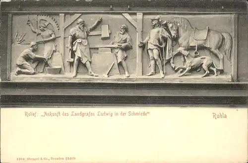 Ruhla Relief:Ankunft des Landgrafen Ludwig in der Schmiede Kat. Ruhla