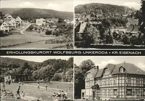 Wolfsburg Unkeroda Waldbad u.Betriebsferienheim Eduard Steyer Kat. Wolfsburg Unkeroda