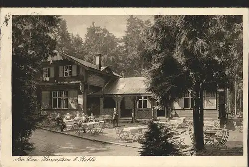 Ruhla Waldgasthaus zum drei Herrenstein am Rennsteig Kat. Ruhla