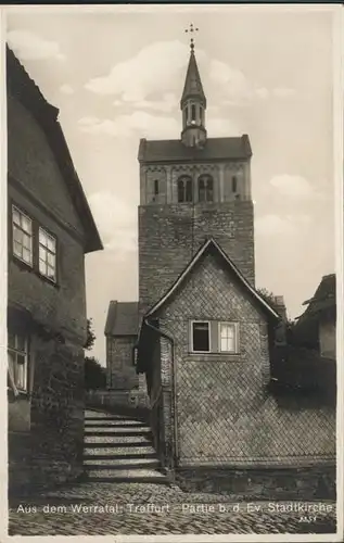 Treffurt Werra Partie bei der Ev.Stadtkirche Kat. Treffurt