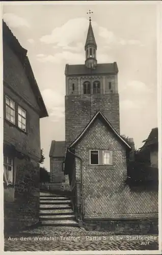 Treffurt Werra Partie bei der Ev.Stadtkirche Kat. Treffurt