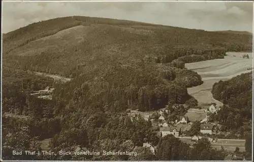 Bad Thal Ruhla Blick von der Ruine Scharfenburg Kat. Ruhla