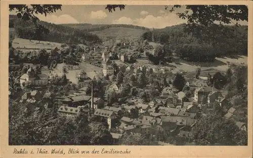 Ruhla Blick von der Emilienruhe Kat. Ruhla