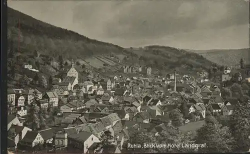 Ruhla Blick vom Hotel Landgraf Kat. Ruhla