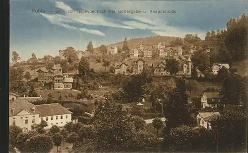 Ruhla Blick von Hotel Bellevue Kat. Ruhla