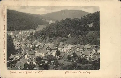 Ruhla Blick vom Liesenberg Kat. Ruhla