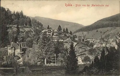 Ruhla Blick von der Marienbuche aus Kat. Ruhla