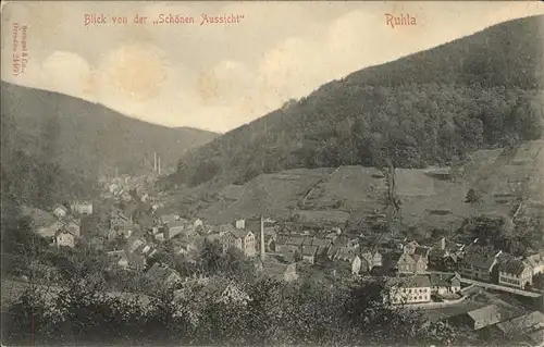 Ruhla Blick von der Sch?nen Aussicht Kat. Ruhla