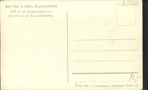 Bad Thal Ruhla Blick von der Tropfsteinh?hle Kat. Ruhla