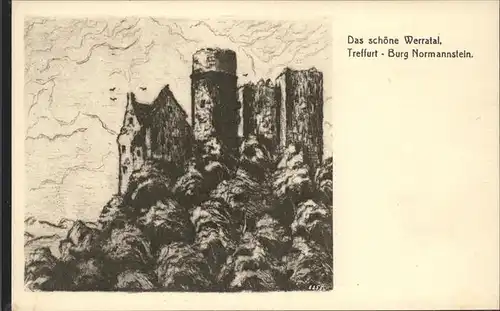 Treffurt Werra Burg Normannstein Kat. Treffurt