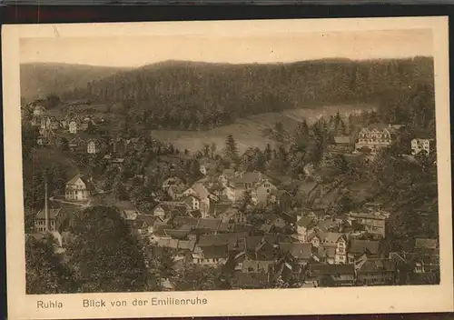 Ruhla Blick von der Emilienruhe Kat. Ruhla