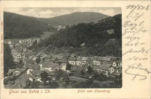 Ruhla Blick vom Liesenberg Kat. Ruhla