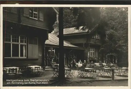 Ruhla Waldgasthaus zum Dreiherrenstein am Rennsteig Kat. Ruhla